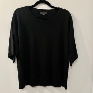 Short Sleeve Dolman Sweater - Black Linen Blend | Large | NWOT